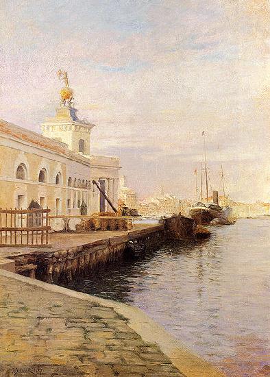 Julius L.Stewart View Of Venice France oil painting art